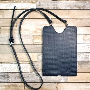 Navy Blue Lacoste Leather iPad Crossbody Case